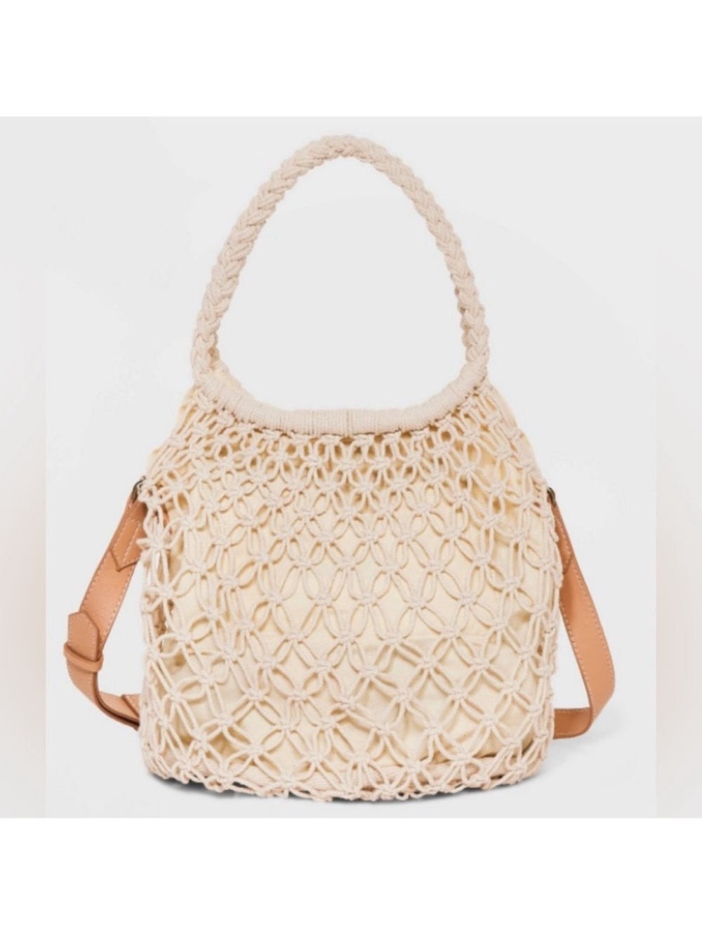 UNIVERSAL THREAD Braided Macramé Hand Bag in Cream